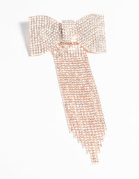 Rose Gold Crystal Bow Clip - link has visual effect only