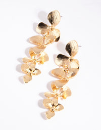 Gold Flower Drop Earrings - link has visual effect only
