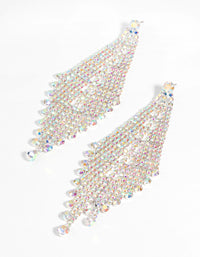Silver Diamante Drape Earrings - link has visual effect only
