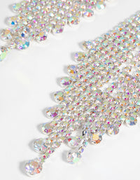 Silver Diamante Drape Earrings - link has visual effect only