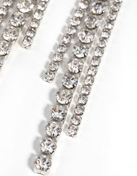 Rhodium Diamante Drop Earrings - link has visual effect only