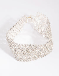 Silver Diamante Statement Bracelet - link has visual effect only