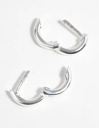 Sterling Silver Huggie Hoop Earrings - link has visual effect only