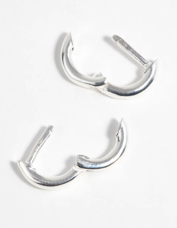 Sterling Silver Huggie Hoop Earrings