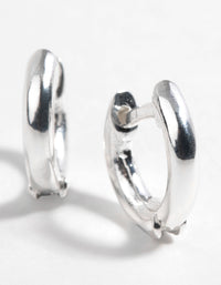 Sterling Silver Huggie Hoop Earrings - link has visual effect only