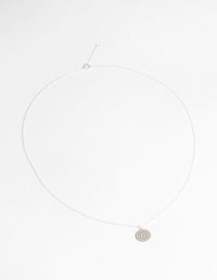 Sterling Silver Circular Stamp Necklace - link has visual effect only