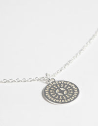 Sterling Silver Circular Stamp Necklace - link has visual effect only