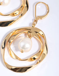 Gold Plated Earrings with Freshwater Pearls - link has visual effect only