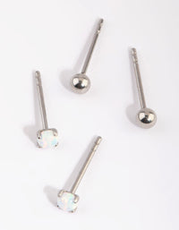 Surgical Steel Opal Stud Earring Pack - link has visual effect only