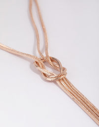Rose Gold Snake Chain Knot Necklace - link has visual effect only