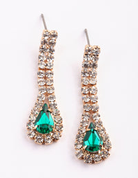 Gold Teardrop Necklace & Earrings Set - link has visual effect only