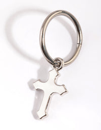 Titanium Cross Belly Ring - link has visual effect only