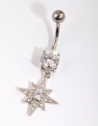 Titanium Star Belly Bar - link has visual effect only