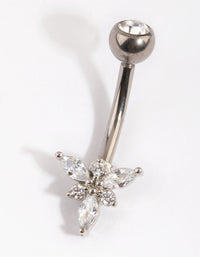 Titanium Diamante Belly Bar - link has visual effect only