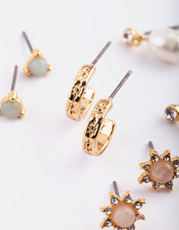 Gold Plated Earrings Pack with Freshwater Pearls - link has visual effect only
