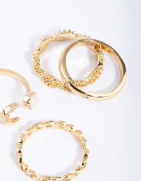 Gold Moon Ring 4-Pack - link has visual effect only