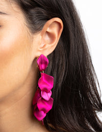 Fuchsia Petal Drop Earrings - link has visual effect only
