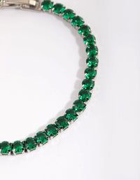 Emerald Cubic Zirconia Tennis Bracelet - link has visual effect only