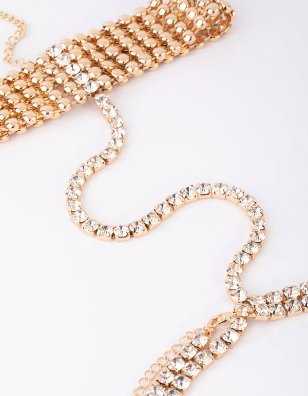 Gold Diamante Body Chain