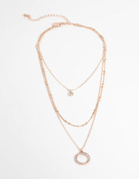Rose Gold Diamante Necklace - link has visual effect only
