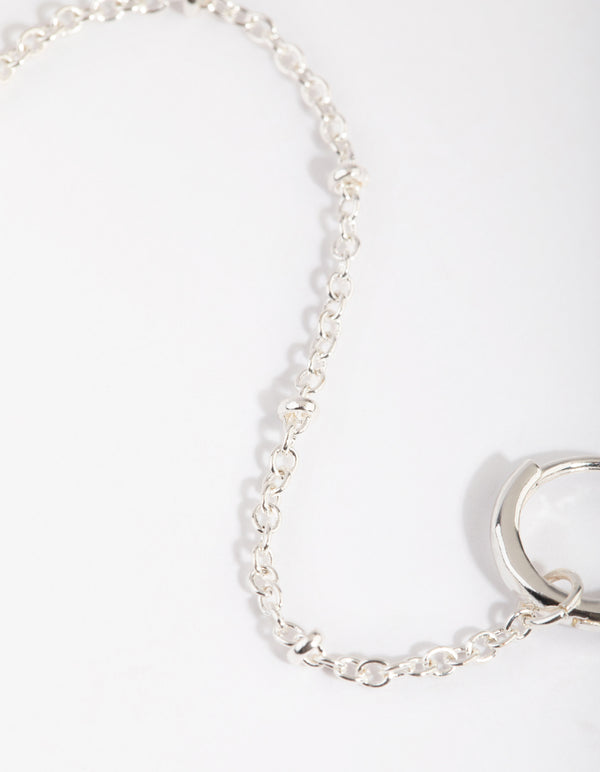 Silver Chain Drop Earrings