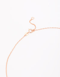 Rose Gold Plated Sterling Silver Rose Necklace - link has visual effect only