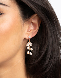 Rose Gold Diamante & Pearl Necklace - link has visual effect only