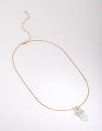 Gold Green Fluorite Shard Necklace - link has visual effect only