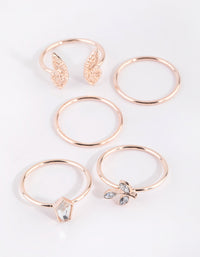 Rose Gold Butterfly Ring 6-Pack - link has visual effect only