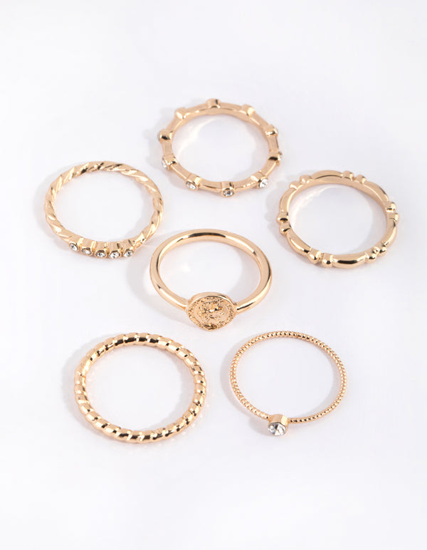 Gold Mini Coin Ring Pack