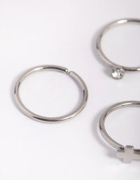 Surgical Steel Cross Nose Ring 6-Packs - link has visual effect only
