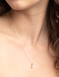 Sterling Silver Diamante Pendant Necklace - link has visual effect only