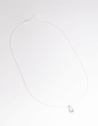 Sterling Silver Diamante Pendant Necklace - link has visual effect only