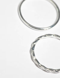 Sterling Silver Twist Ring Set - link has visual effect only