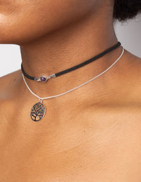 Silver Amethyst Shard Choker - link has visual effect only