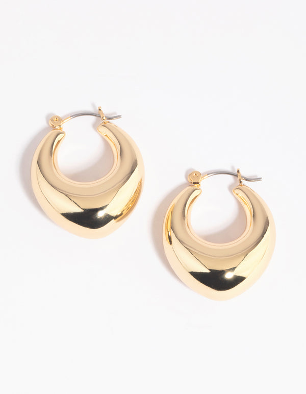 Gold-Plated Creole Hoop Earrings