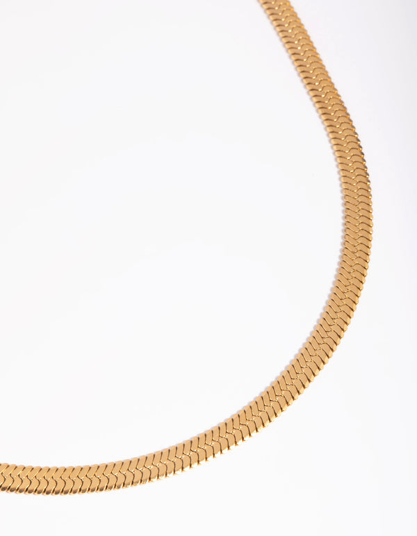 JM • 18k Solid Gold Stamped Herringbone Necklace • 18” Chain • Unisex •  BNWT | Herringbone necklace, Gold herringbone chain, Necklace