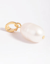 Gold Plated Charm with Freshwater Pearl - link has visual effect only