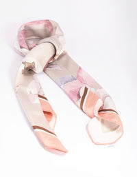 Pink Floral Print Scarf - link has visual effect only