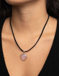 Silver Rose Quartz Rope Necklace - link has visual effect only