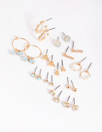 Gold Bee & Diamante Stud Earring 12-Pack - link has visual effect only
