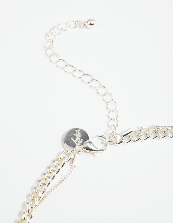 Silver Toggle Layered Necklace - Lovisa