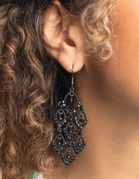 Matte Black Teardrop Earrings - link has visual effect only