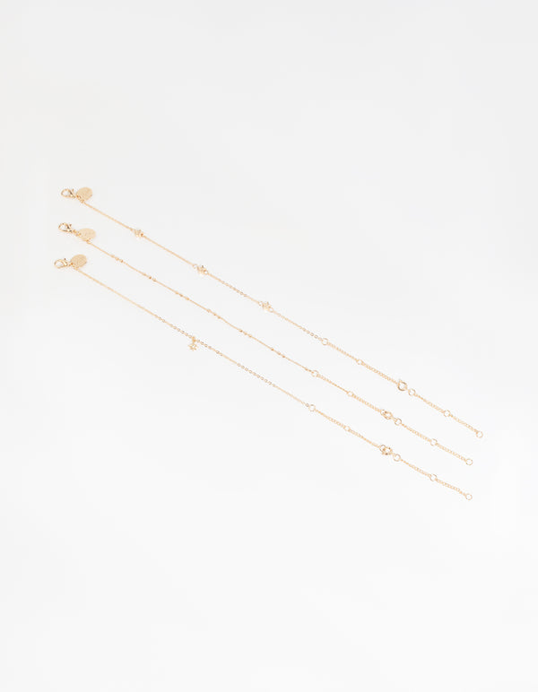 Gold Star Bracelet & Anklet Pack