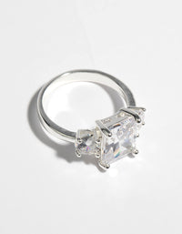 Silver Cubic Zirconia Engagement Ring - link has visual effect only