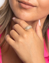 Gold Diamante Ring - link has visual effect only