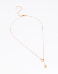 Gold Heart Thread Necklace - link has visual effect only