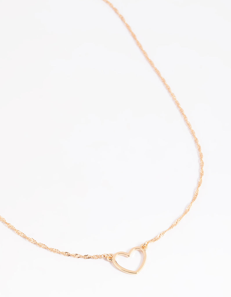 Gold Heart Necklace - Lovisa