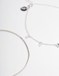 Silver Cubic Zirconia Dainty Anklet Pack - link has visual effect only