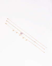 Gold Diamante Butterfly Anklet Pack - link has visual effect only